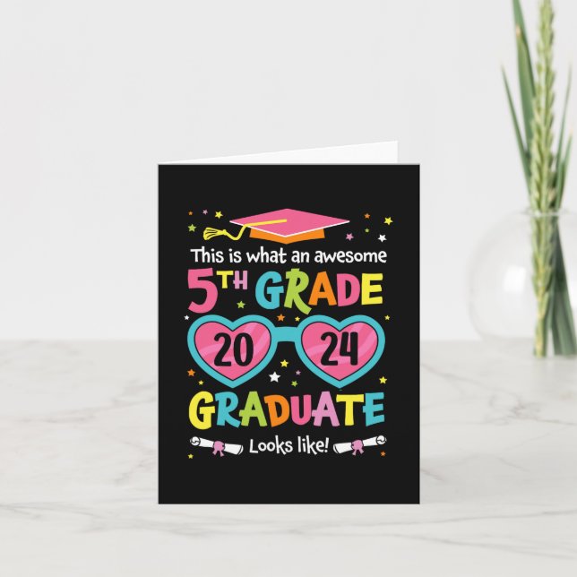 5th Grade Graduate sieht aus wie Cl 2024 Abschluss Karte (Vorderseite)