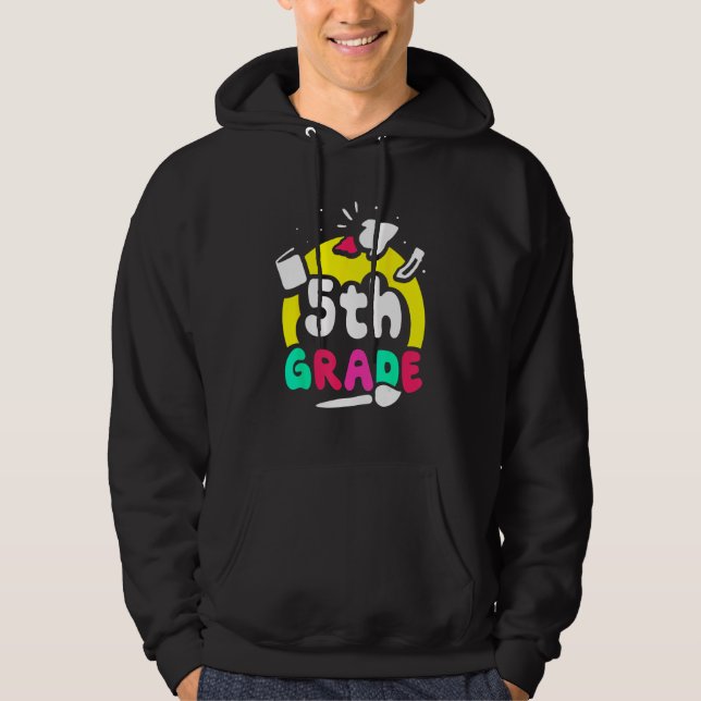 5th Grade Pupil Grader Class School Hoodie (Vorderseite)
