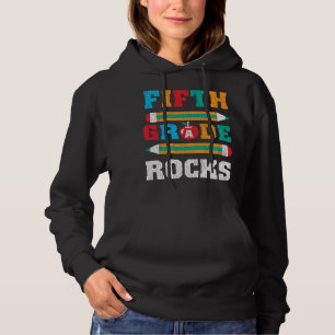 5th Grade Rock Back School Matching Music Teacher Hoodie