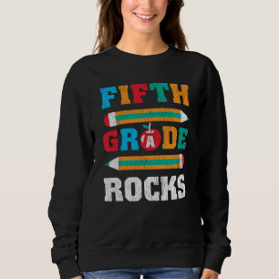 5th Grade Rock Back School Matching Music Teacher Sweatshirt