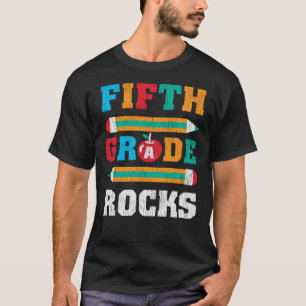 5th Grade Rock Back School Matching Music Teacher T-Shirt