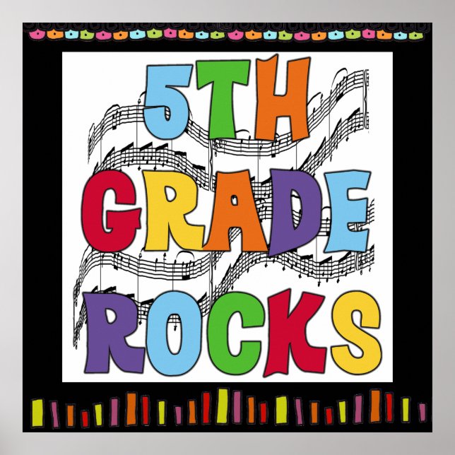 5th Grade Rocks Klassenzimmer Poster (Vorne)