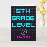 5th Grade School Abschluss Gamer Girl Gruß