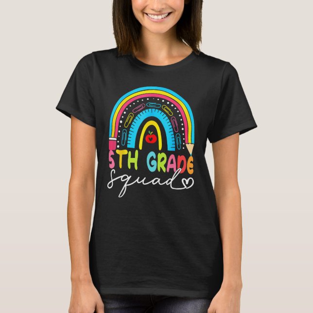 5th Grade Squad Teacher Student Fifth Grade Back T T-Shirt (Vorderseite)