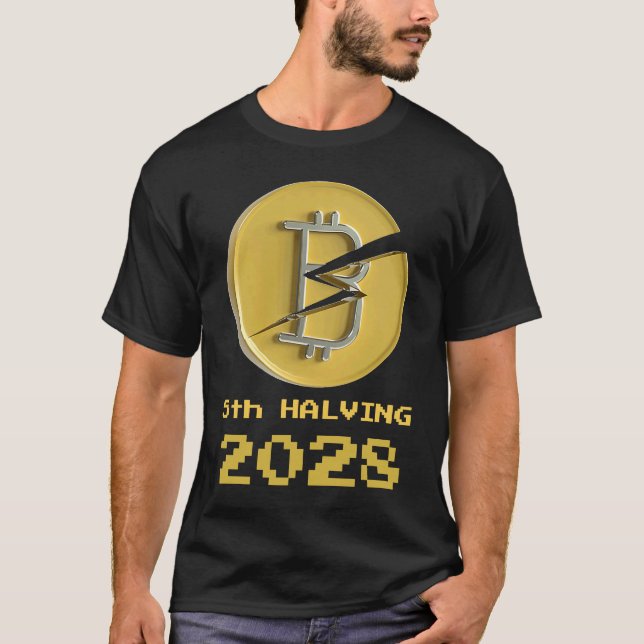 5th Halving Bitcoin 2028 Crypto Halvenings T-Shirt (Vorderseite)