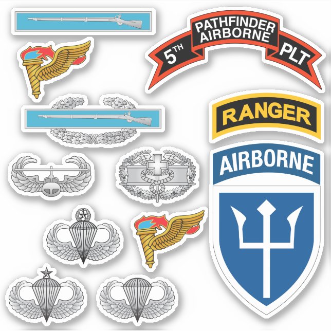 5th INF Platoon (Pathfinder) Custom-Cut Stickers Aufkleber (Vorderseite)