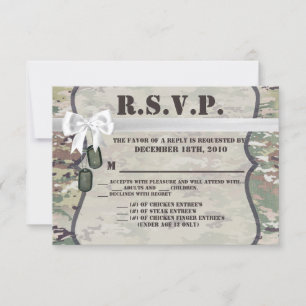 5x3,5 R.S.V.P. Army Air Force OCP Camouflage Unifo Einladung