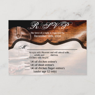 5x3,5 R.S.V.P. Karte XMAS Cowboy Stiefel Stachelho