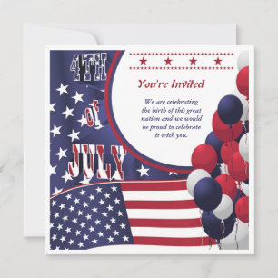 5x5 4. Juli Party Einladung