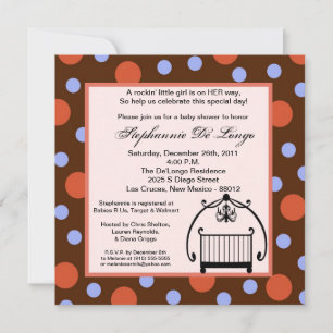 5x5 Berceau bébé Baby shower lit Invitation