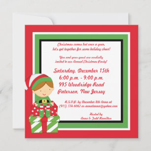 5x5 Herr & Mrs Claus Christmas Party Einladung