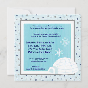 5x5 Icy Iglu Baby Blue Einladung