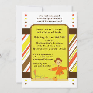 5x5 Invitation de la fête d'Halloween d'automne