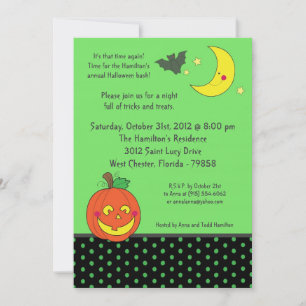 5x5 Trick oder Halloween-Party behandeln Einladung