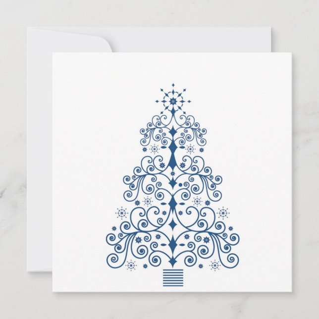 5x5 Weihnachtsbaumkarte Einladung (Vorderseite)
