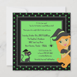5x5 Witching-Stunden-Halloween-Party Einladung