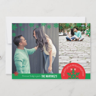 5x7 2 Carte photo photo Snowflake