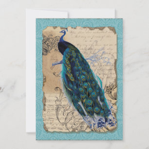 5x7 Ancient Peacock Enregistrer les cartes de date