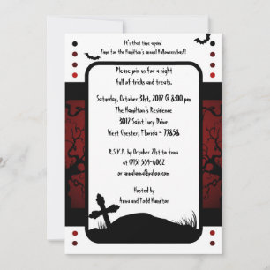 5x7 Arbres Déplaisants Invitation de fête d'Hallow