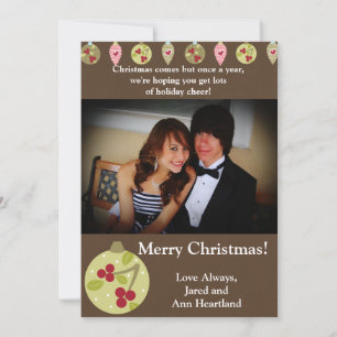5x7 Assortis Ornements de Noël Invitation