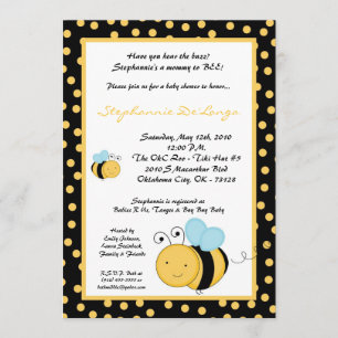 5x7 Baby shower de bourdon de miel Invitation