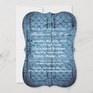 5x7 Baby shower Invitation Panneau d'étui rustique