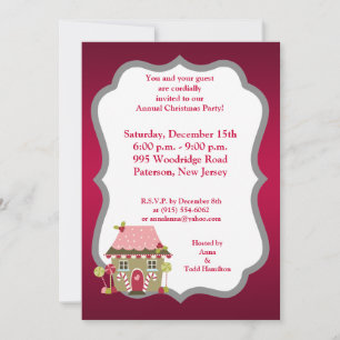 5x7 Candy Land House Invitation