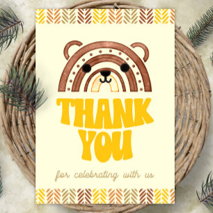 5x7 Danke Boho Woodland Bär Geburtstag Poster