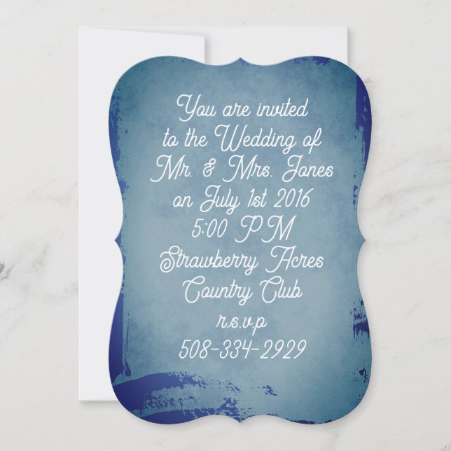 5x7 Einladung Bracket Hochzeit einfach (Vorderseite)