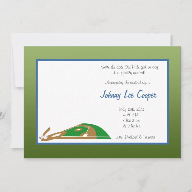 5x7 Faire-part de naissance de base de base de spo (Devant)