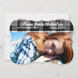 5x7 Faire-part principal XMAS Baffalo plaqué noir