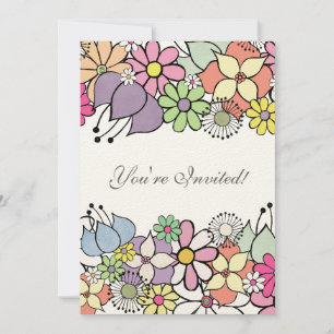 5x7 Fleurs Lumineuses Vides Remplis En Invitation