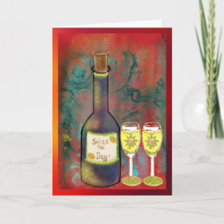 5X7 Folded Blank Card-Seize The Day! Karte