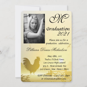 5x7 Graduation Part Invitation Sunny Morning Farm