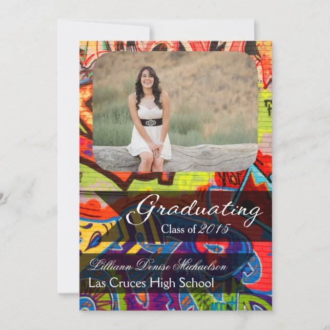 5x7 Graffiti Peinture Faire-part principal (Devant)