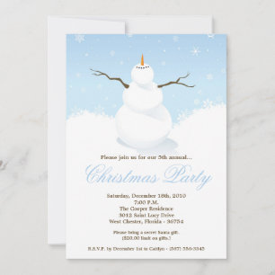 5x7 hiver neige neige neige Invitation Noël