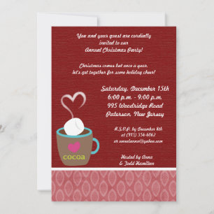 5x7 Hot Cup of Coco Invitation