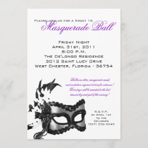 5x7 invitation d'anniversaire de boule de