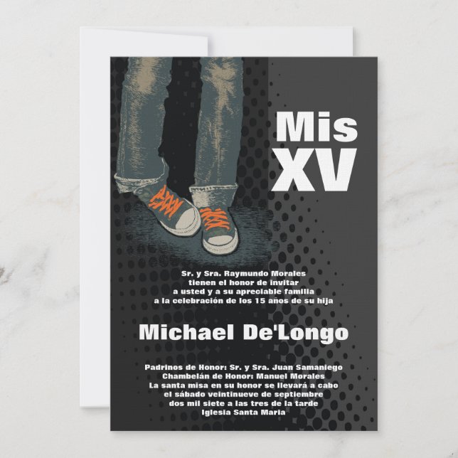 5x7 Invitation d'anniversaire du Basket de Grunge  (Devant)