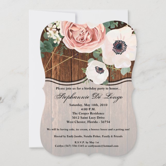 5x7 Invitation d'anniversaire Géométrique Garden R (Devant)