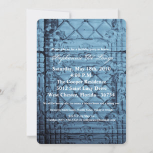 5x7 Invitation d'anniversaire Plafond de panneau d