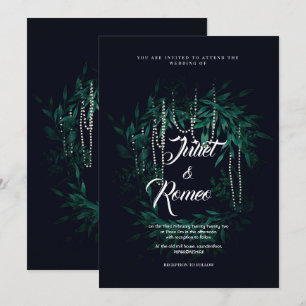 5x7 invitation de mariage texte.ROMEO&JULIET