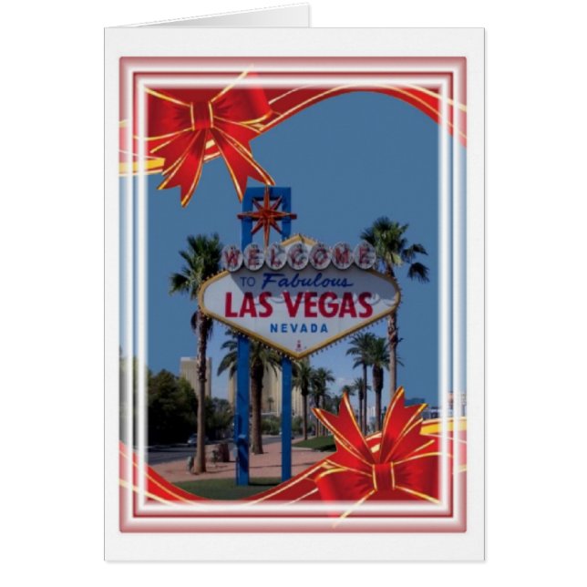 5x7 Las Vegas Christmas Card Personnalisez votre p (Devant)