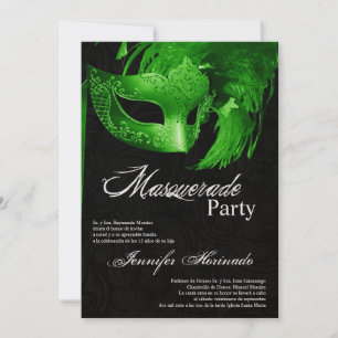 5x7 Maskenball Quinceanera Geburtstagseinladung Einladung