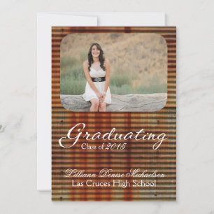 5x7 Métal corrégé rouillé Faire-part supérieur