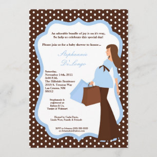 5x7 Modern Mod Mom Invitation Baby shower d'achat