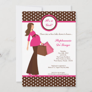 5x7 Modern Mod Mom Invitation Baby shower d'achat