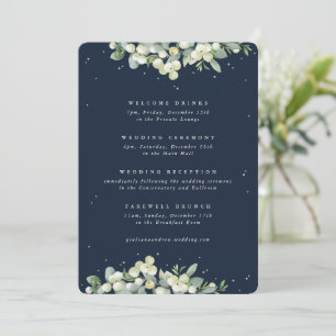 5x7 Navy Blaubeere+Eukalyptus Hochzeitsdrucksachen