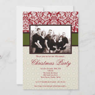 5x7 Noël XMAS Happy Holiday PHOTO Invitation