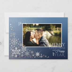 5x7 Noël XMAS Snowflakes Carte photo